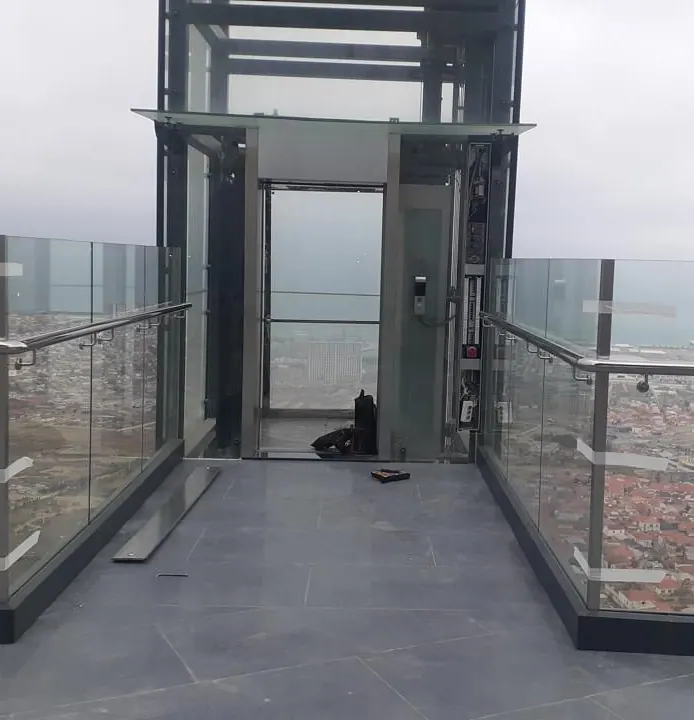 Lift və məhəccər (perila) şüşə işləri — 4